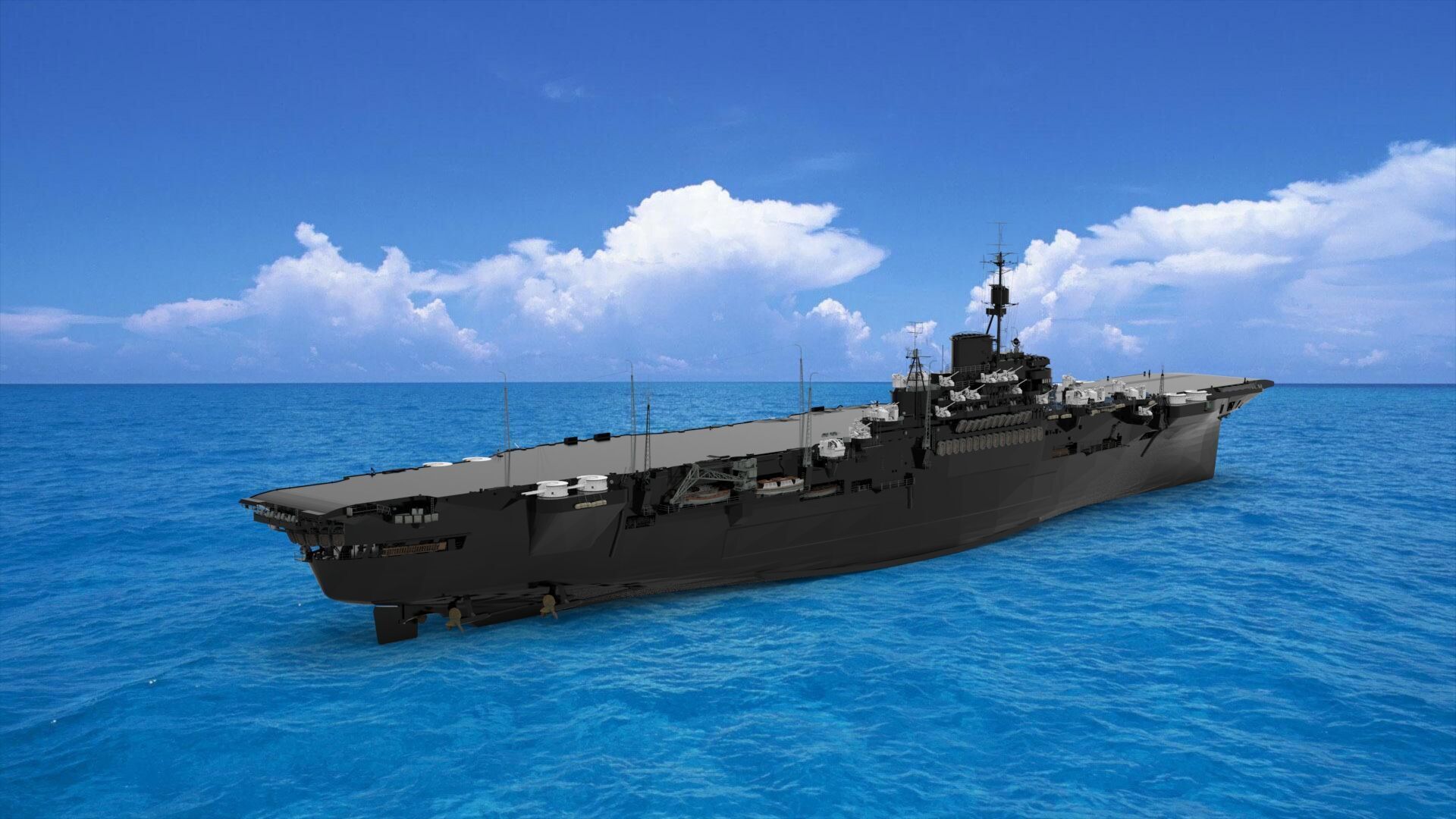 HMS Implacable aircraft carrier 3D model_1
