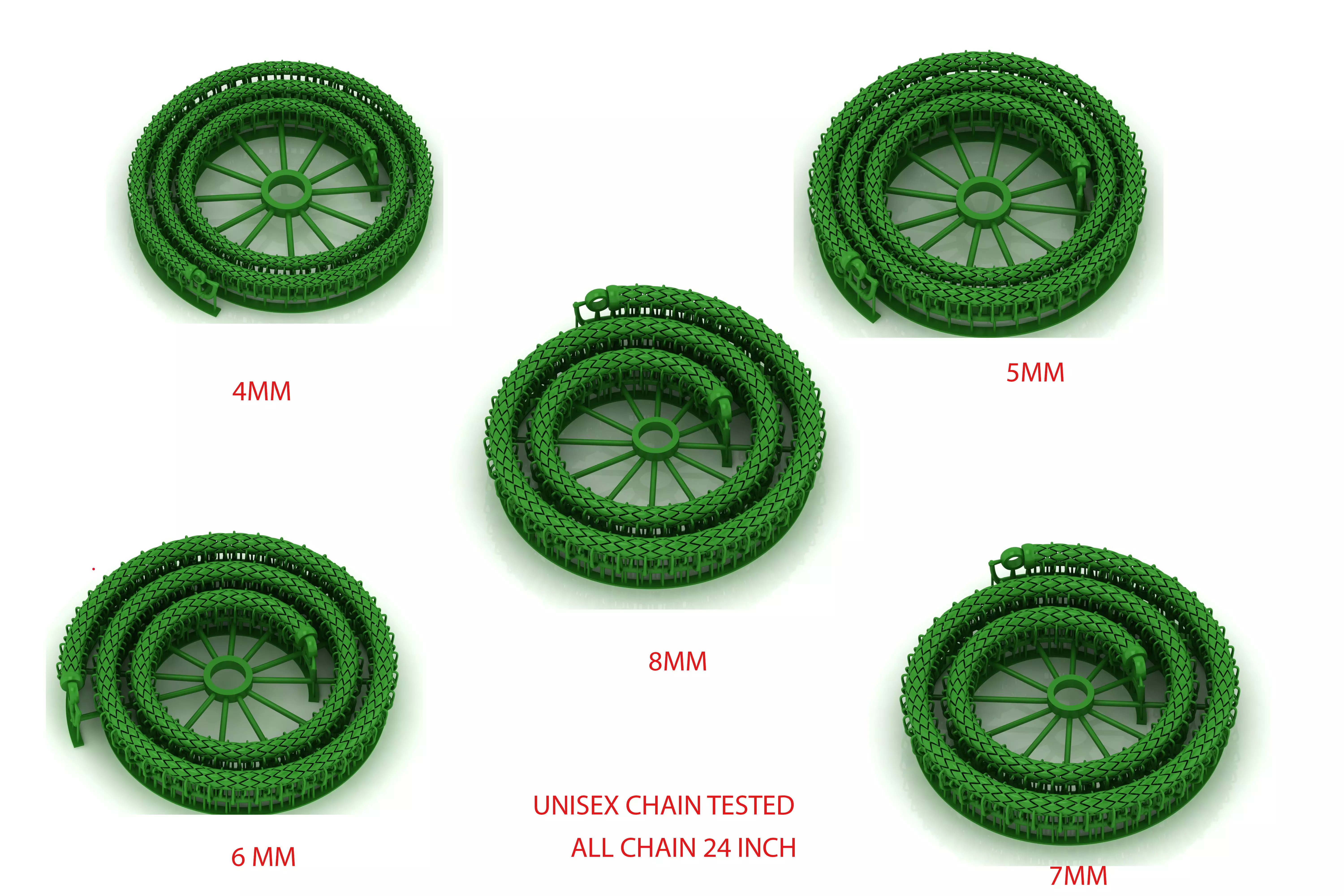 5 SET TOP PERMIUM UNISEX CHAIN SPIRAL READY TO PRINT 3D Model Collection_0