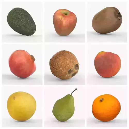 Photorealistic 3D scanning of different fruits 3D Model Collection