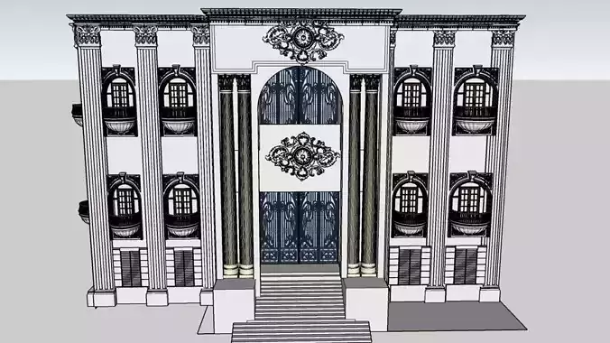 Palace 3D Model for SketchUp and Blender