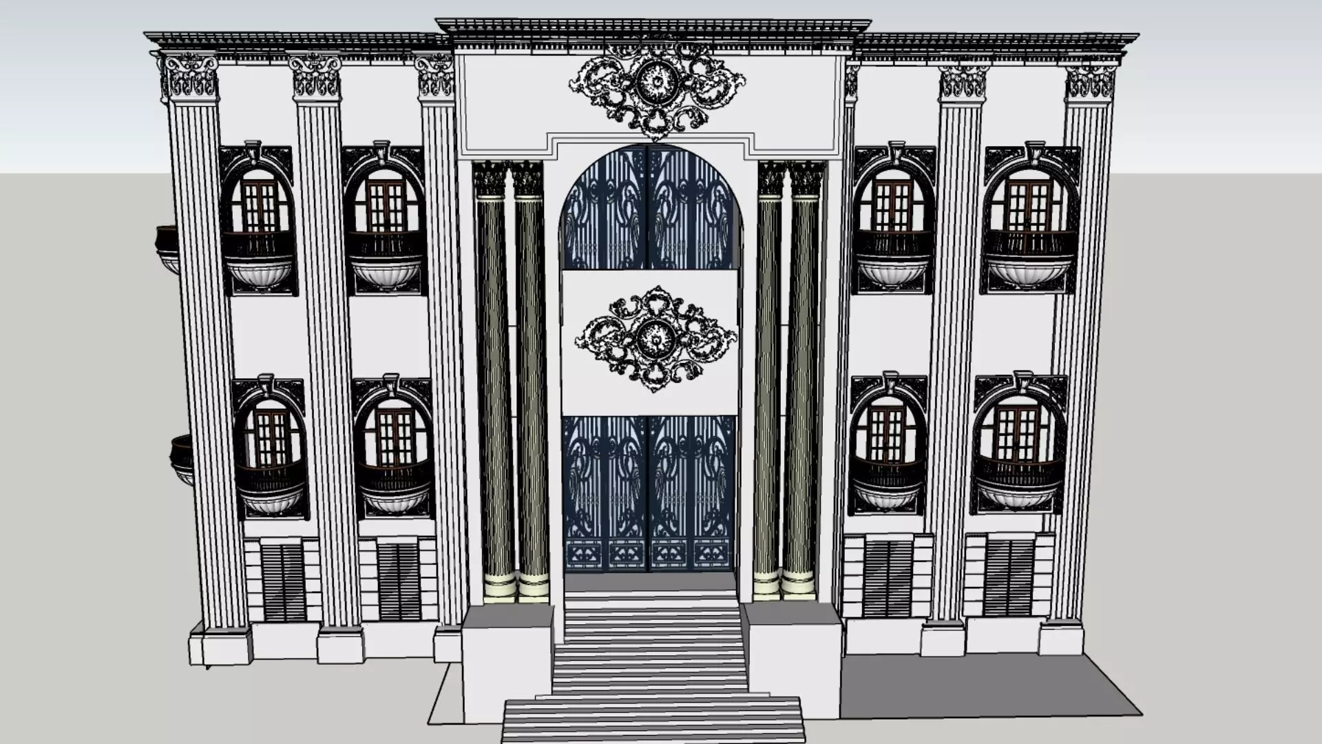 Palace 3D Model for SketchUp and Blender 3D model