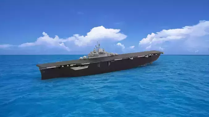 USS Intrepid aircraft carrier 3D model