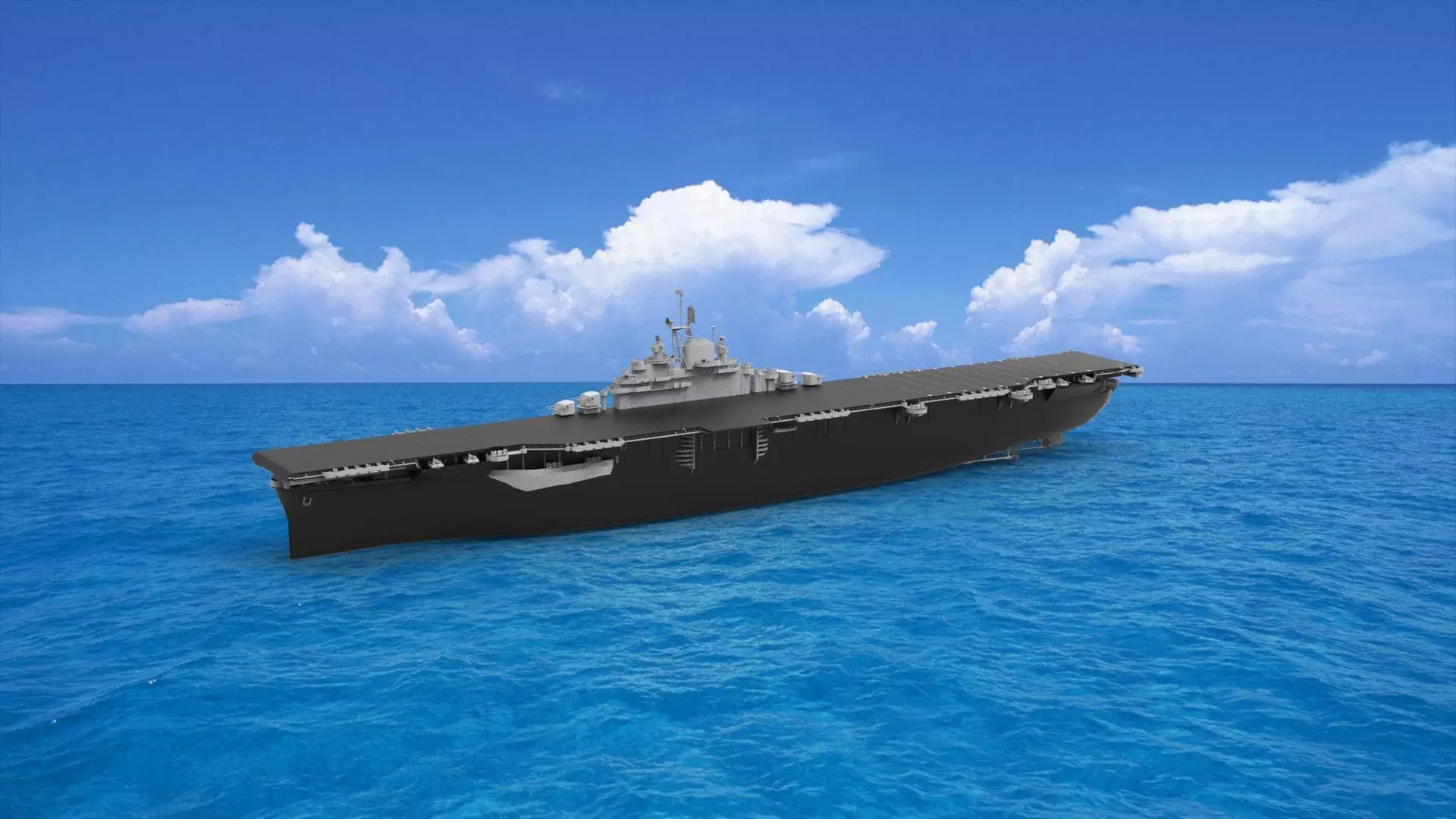 USS Intrepid aircraft carrier 3D model_0