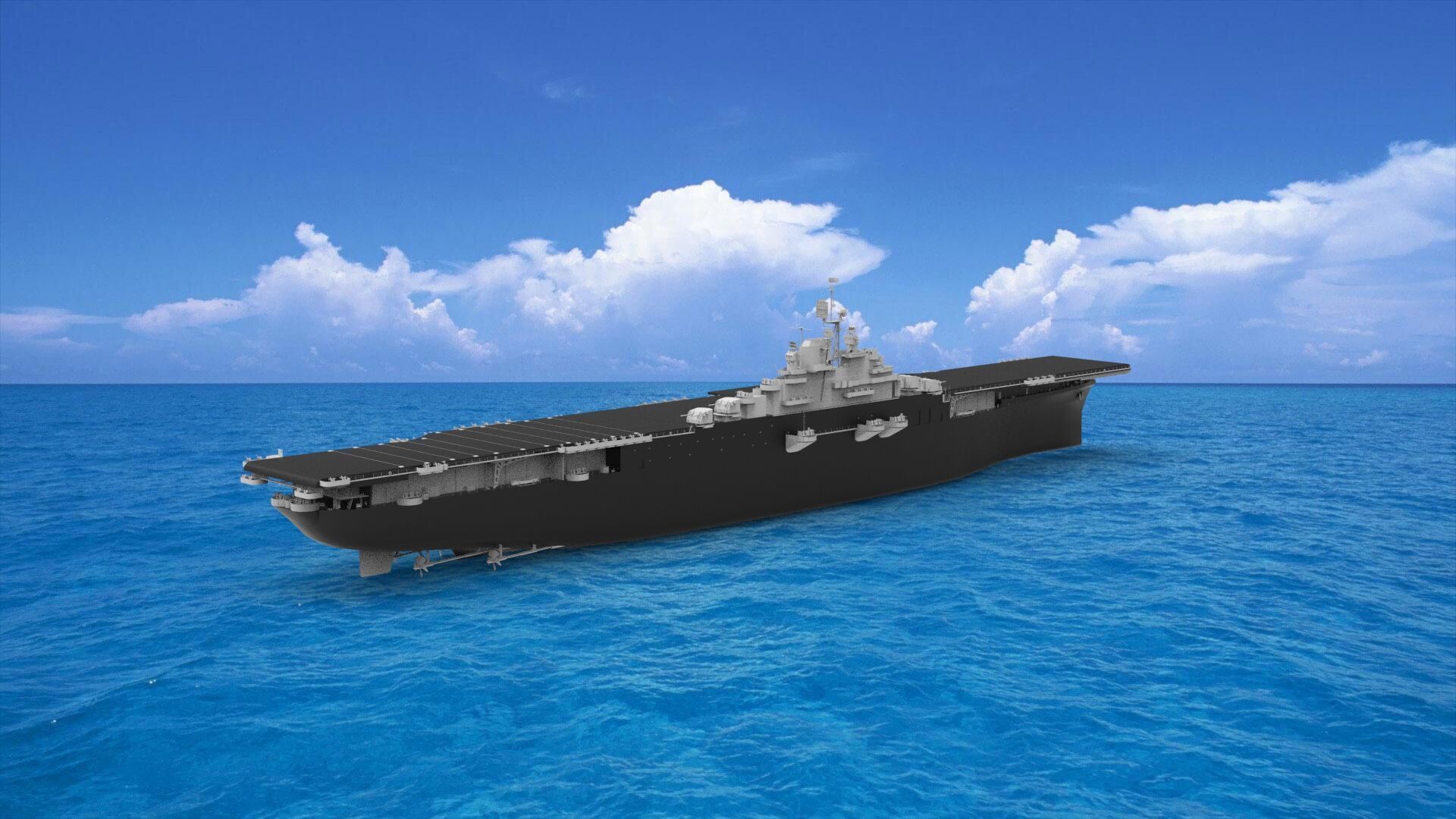 USS Intrepid aircraft carrier 3D model_1