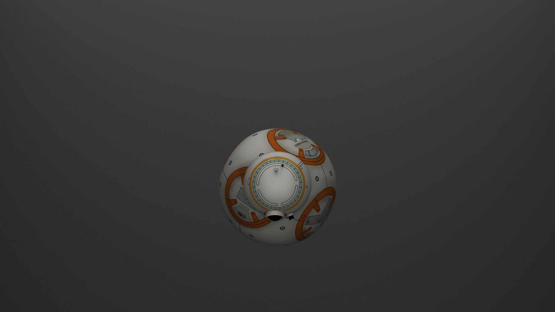 BB-8 Droid 3D Model Textured and Rigged 3D model_4