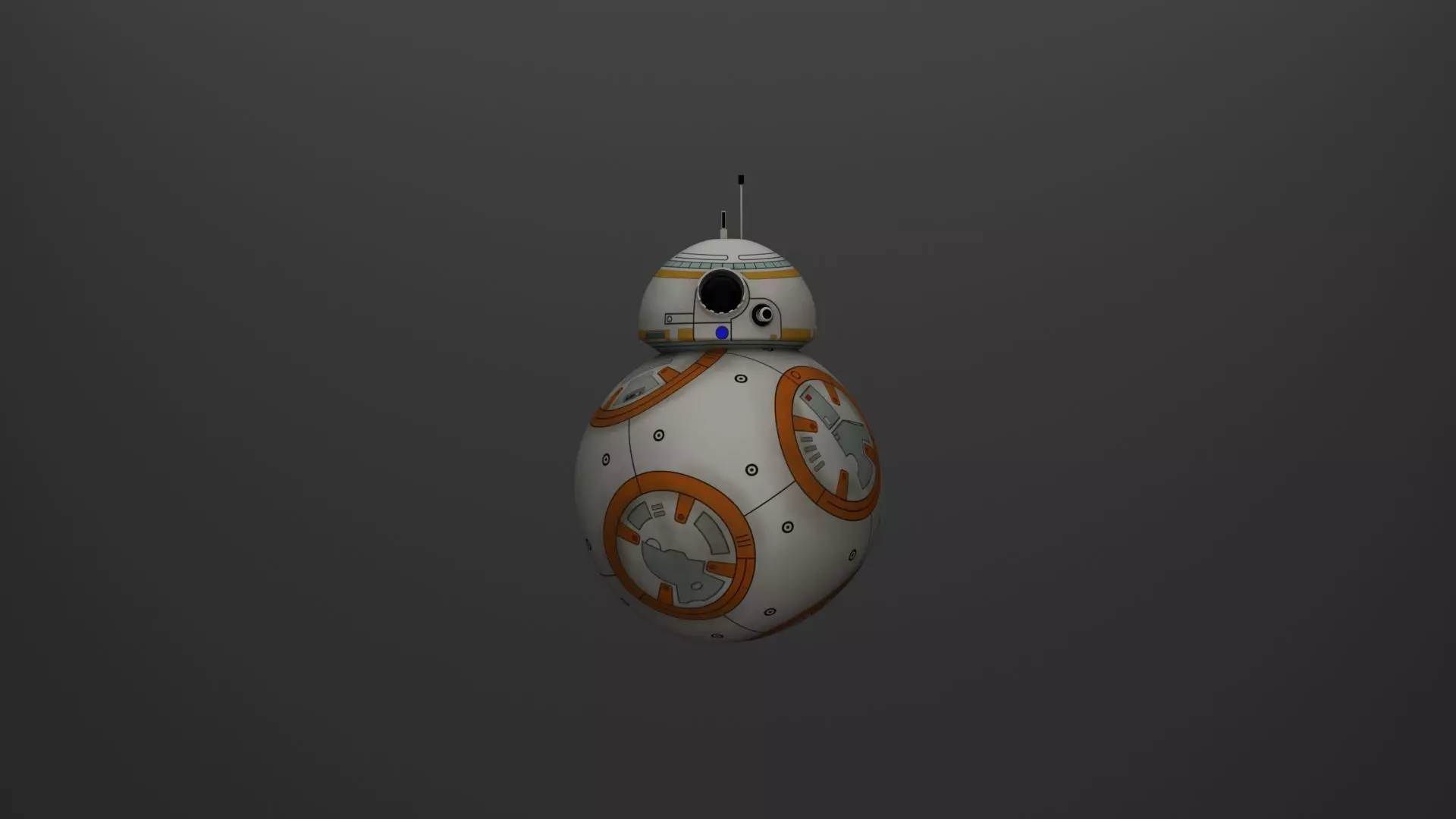 BB-8 Droid 3D Model Textured and Rigged 3D model_0
