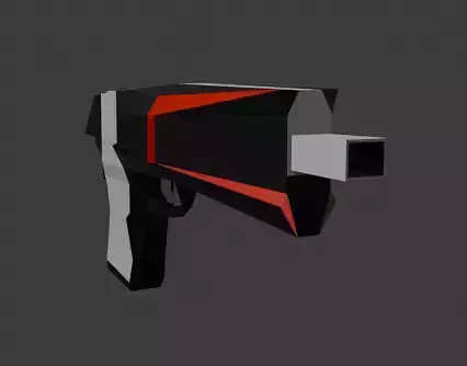 Laser Gun Low-poly 3D model