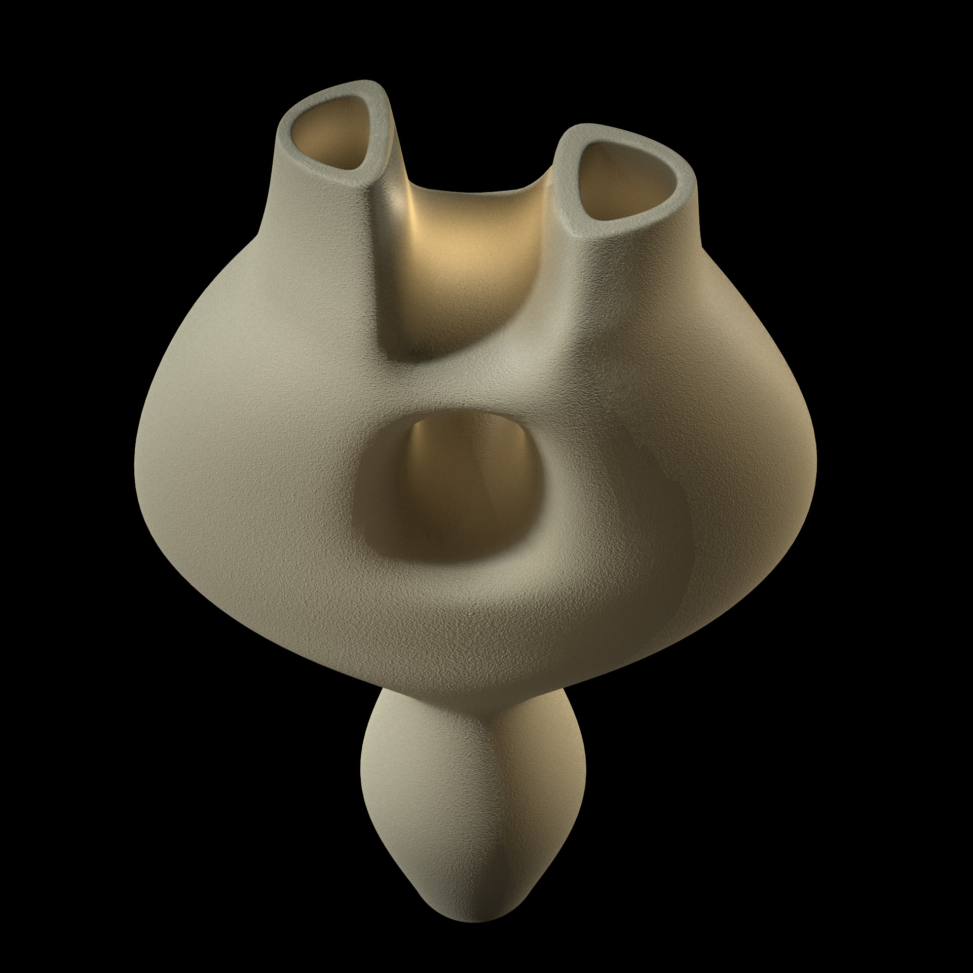 Bridge Handled Vessel 3D model_2