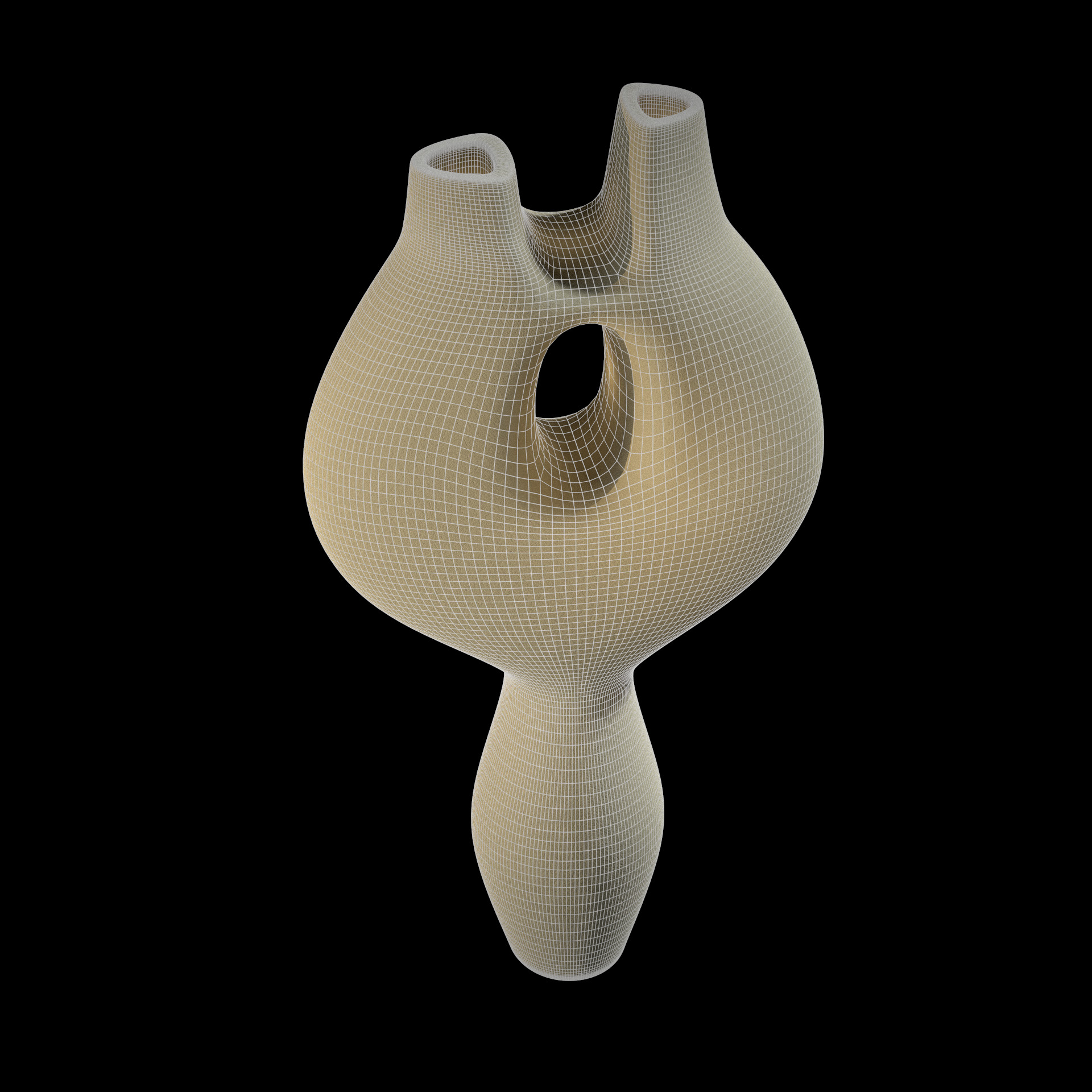 Bridge Handled Vessel 3D model_8