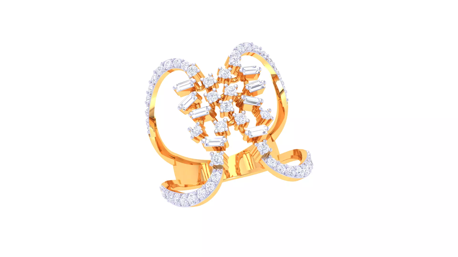 Women Ring Render 3dm STL OBJ FBX Details 3D print model_0