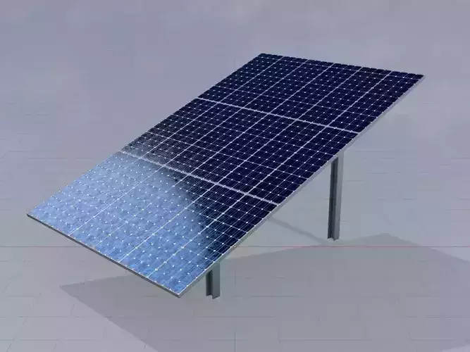 Solar module version 1 width 6500mm tilt angle 20 degrees