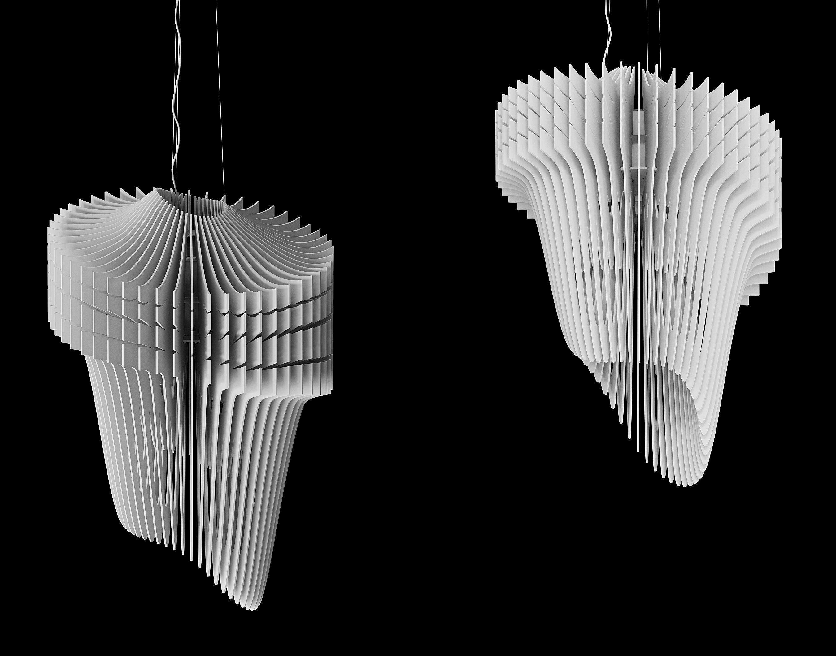 Aria Suspension Pendant by Zaha Hadid for 3DsMax and Corona 3D model_10