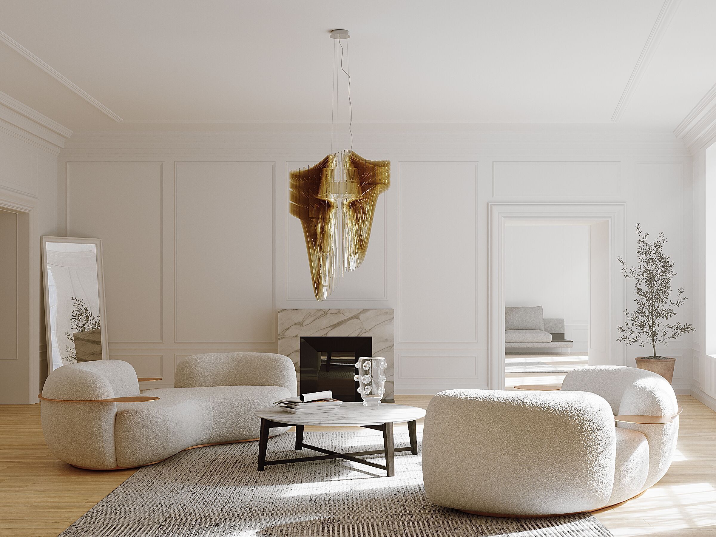 Aria Suspension Pendant by Zaha Hadid for 3DsMax and Corona 3D model_4