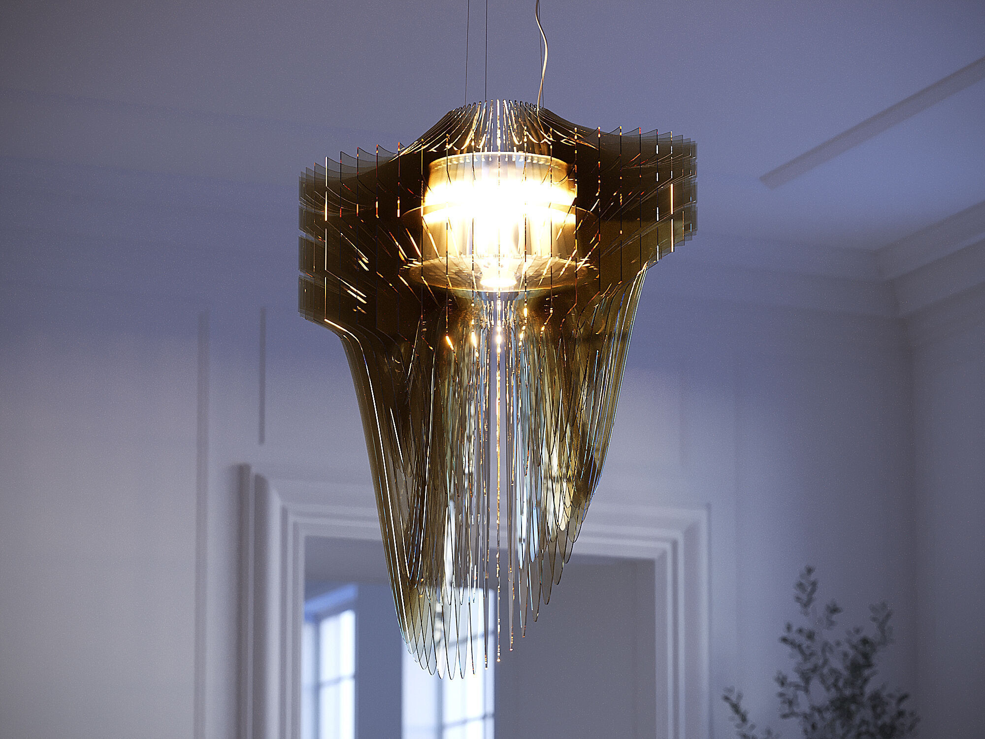 Aria Suspension Pendant by Zaha Hadid for 3DsMax and Corona 3D model_8