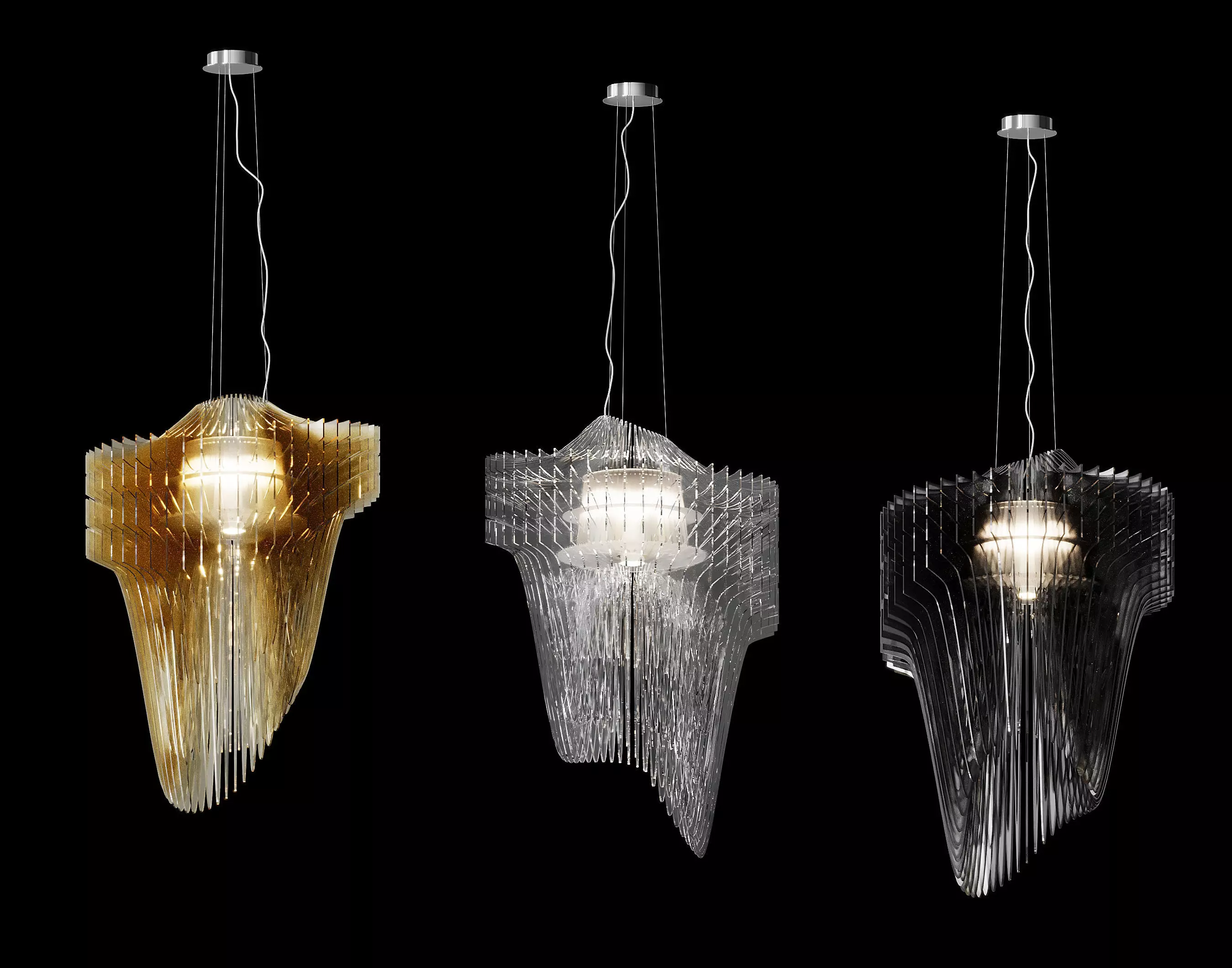Aria Suspension Pendant by Zaha Hadid for 3DsMax and Corona 3D model_0