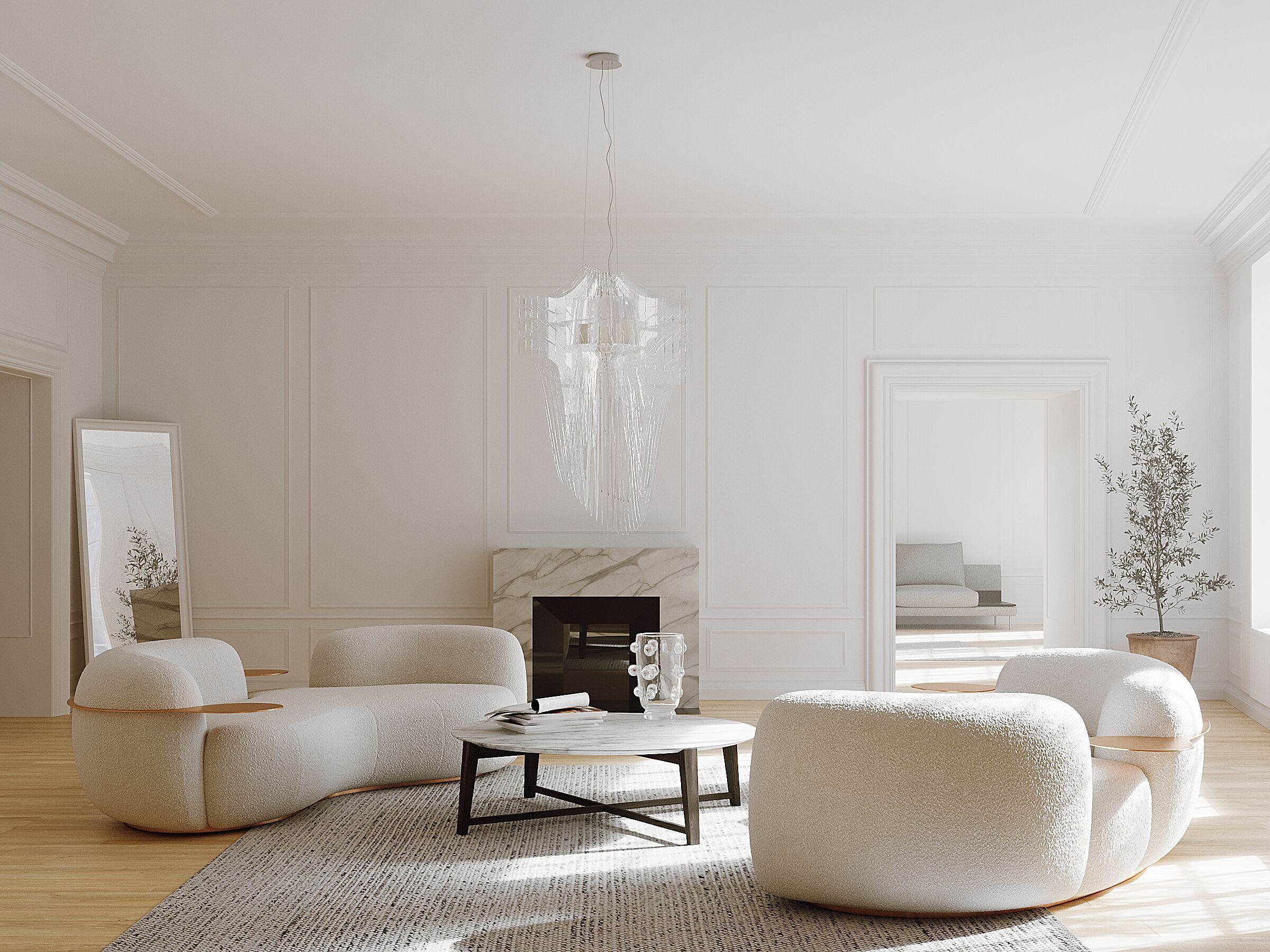 Aria Suspension Pendant by Zaha Hadid for 3DsMax and Corona 3D model_5