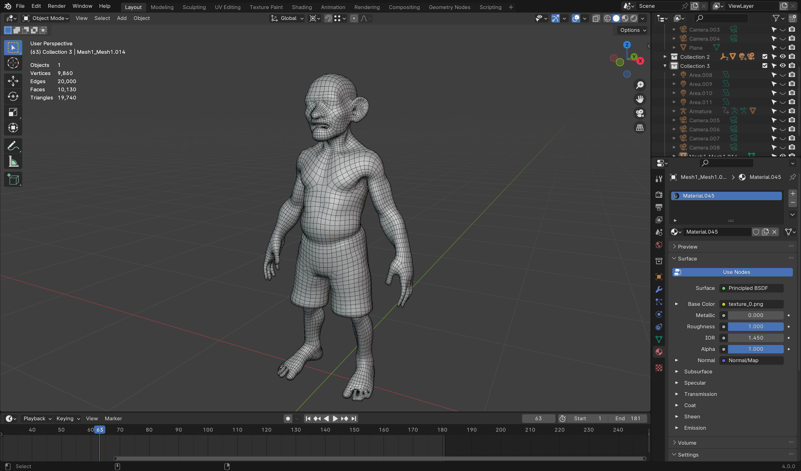 Teenage Zombie - Game-Ready Fully Rigged Low-poly 3D model_6