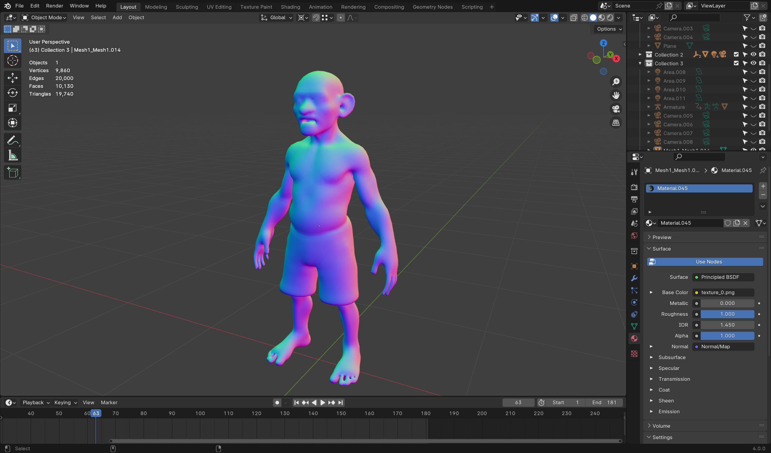 Teenage Zombie - Game-Ready Fully Rigged Low-poly 3D model_7