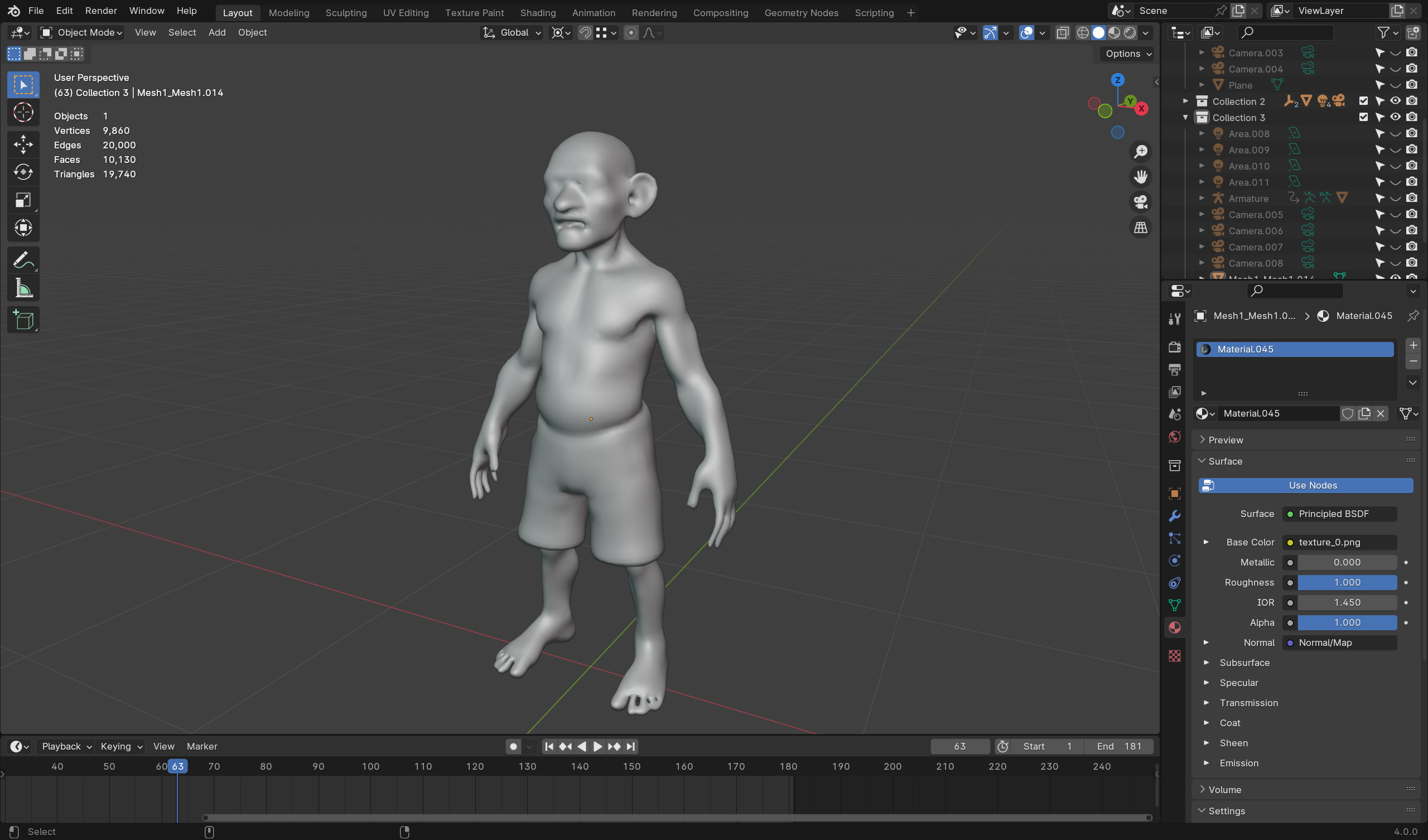 Teenage Zombie - Game-Ready Fully Rigged Low-poly 3D model_4
