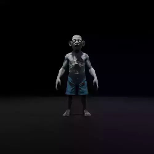 Teenage Zombie - Game-Ready  Fully Rigged Low-poly 3D model