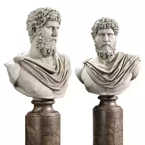 Lucius Verus Bust Low-poly 3D model