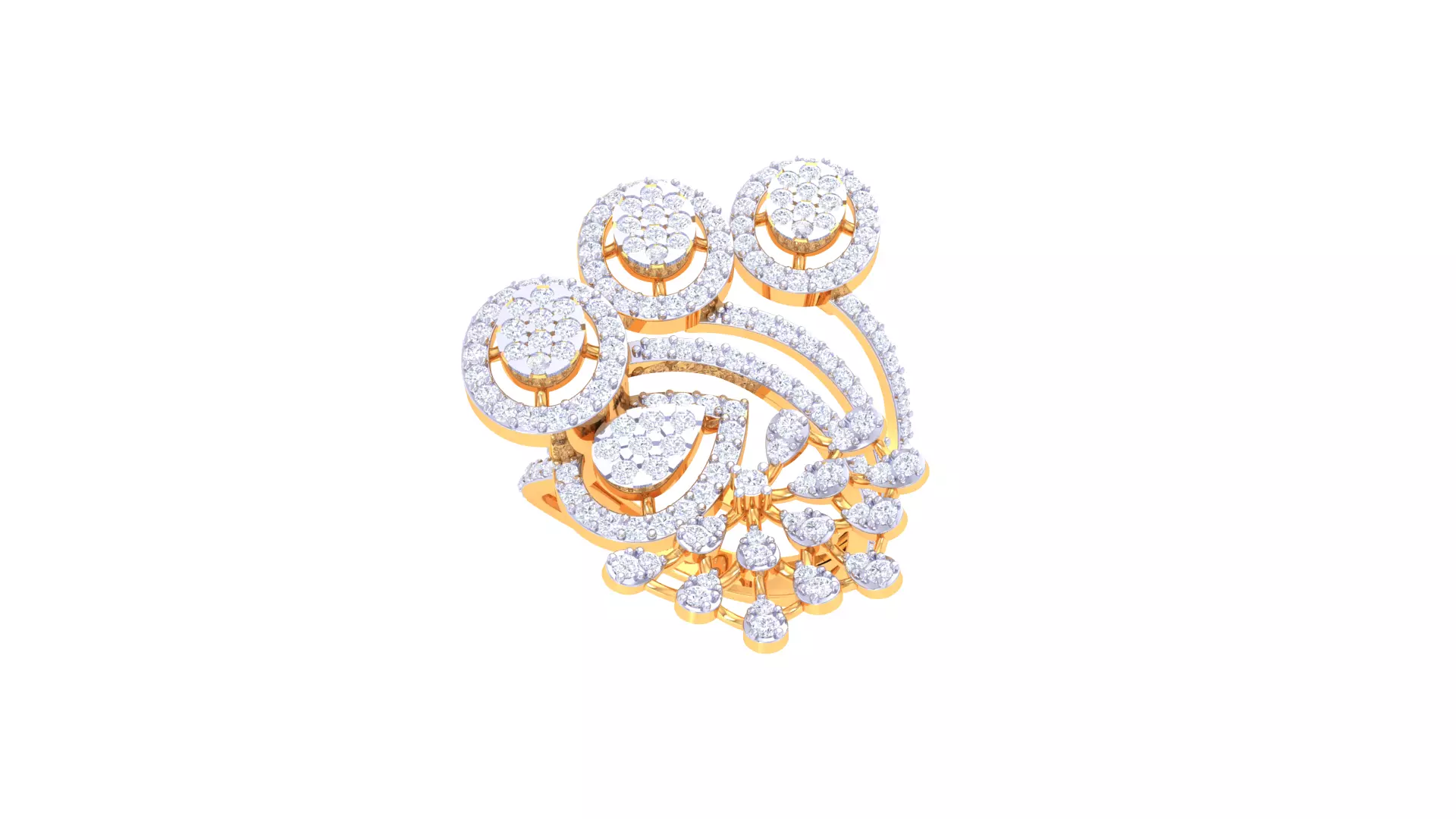 Women Ring Render 3dm STL OBJ FBX Details 3D print model