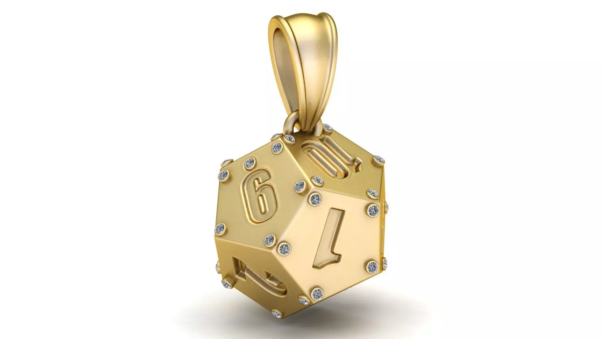 HEXAGON SHAPE DICE PENDANT 3D PRINTABLE MODEL 3D print model_0