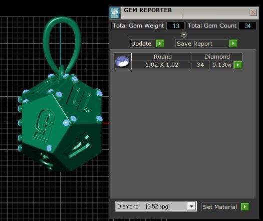 HEXAGON SHAPE DICE PENDANT 3D PRINTABLE MODEL 3D print model_5