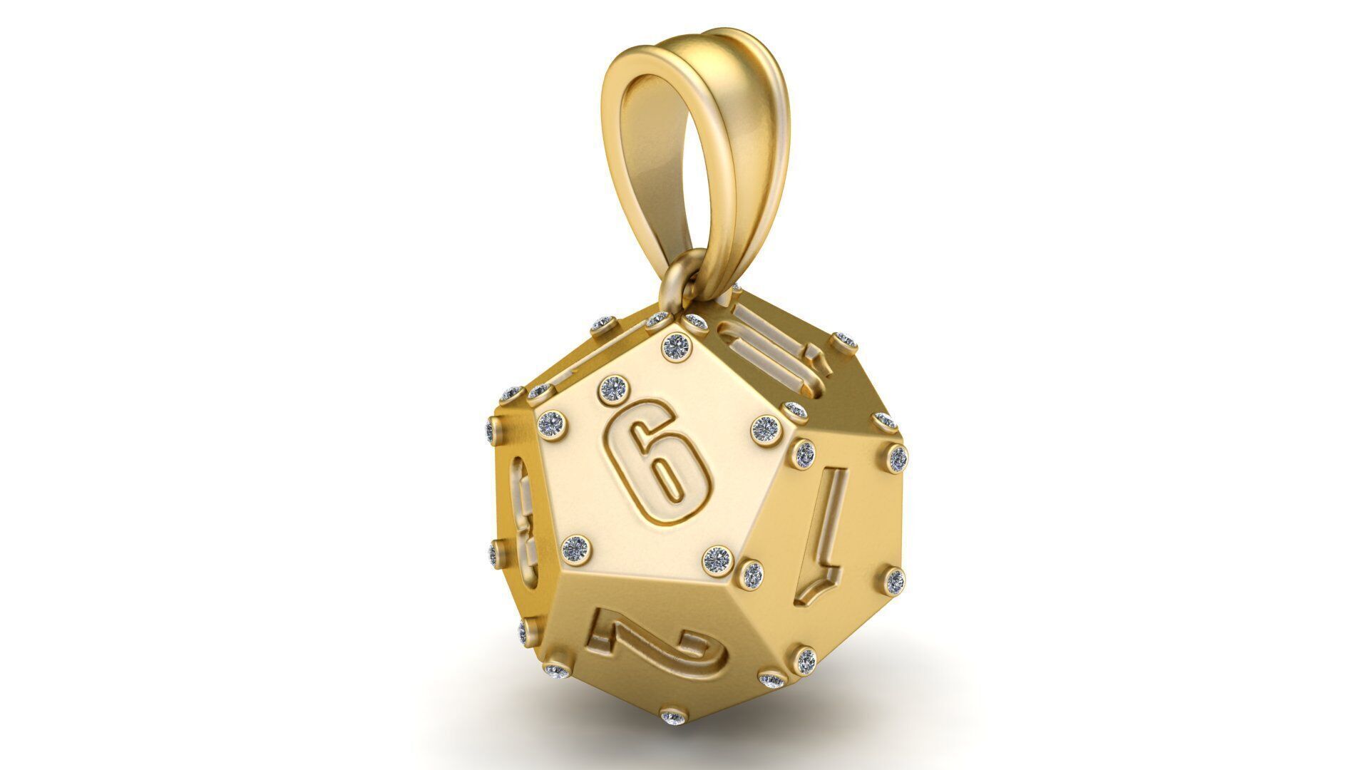 HEXAGON SHAPE DICE PENDANT 3D PRINTABLE MODEL 3D print model_3