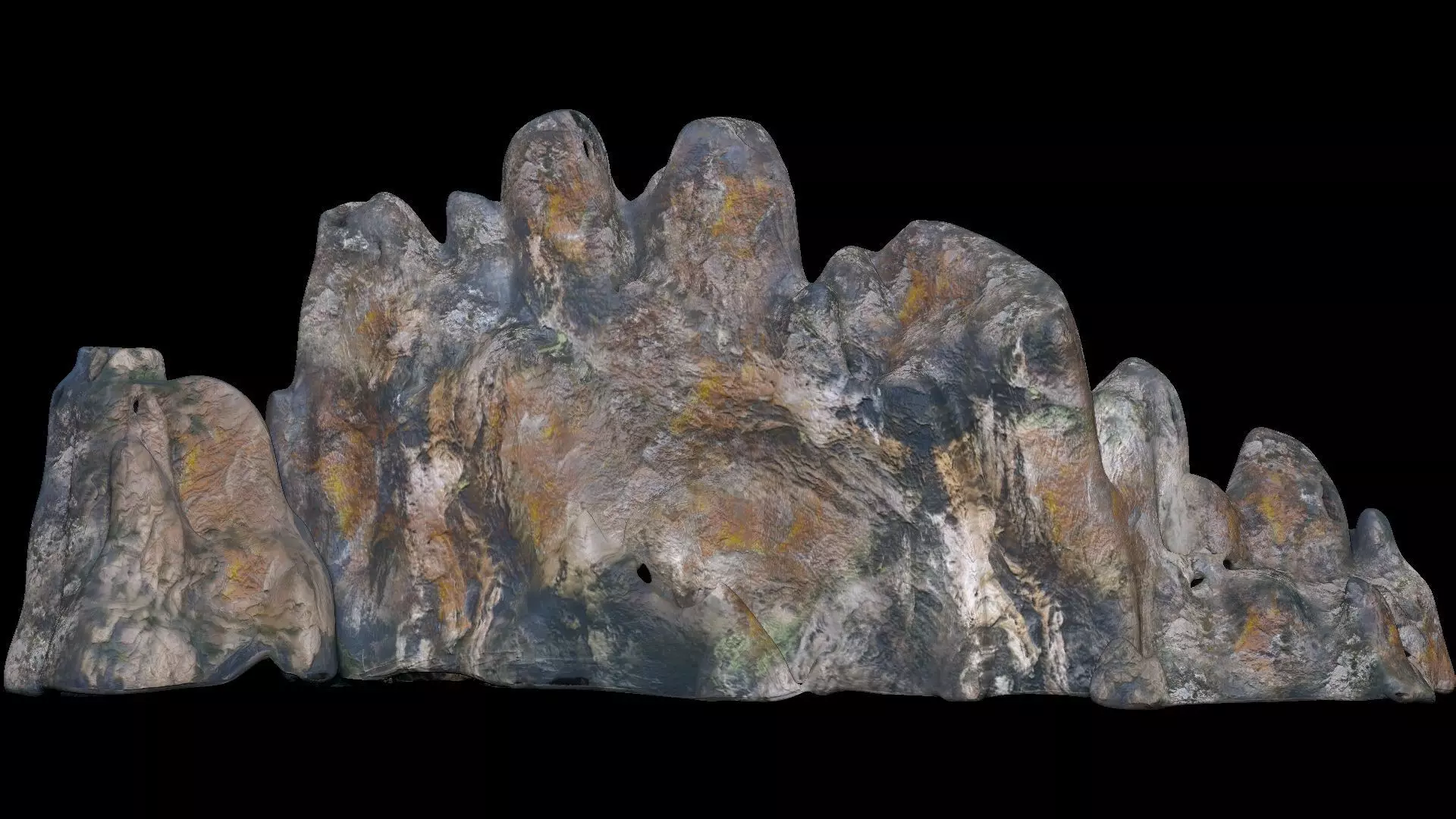 Natural Stone Is Actually Mossy Mountains Majestic V3 Free low-poly 3D model