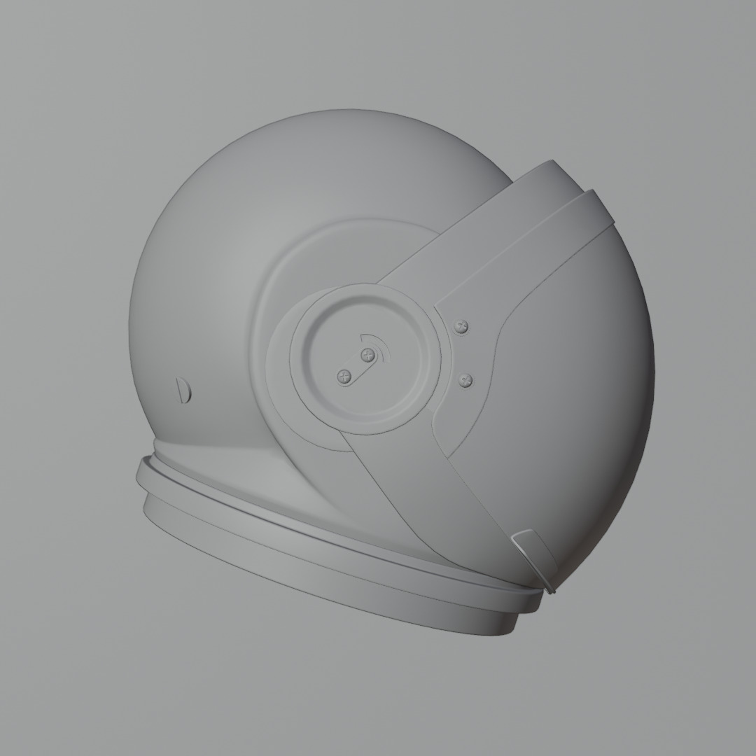 Astronaut Space Helmet - High-Quality 3D Model 3D model_10