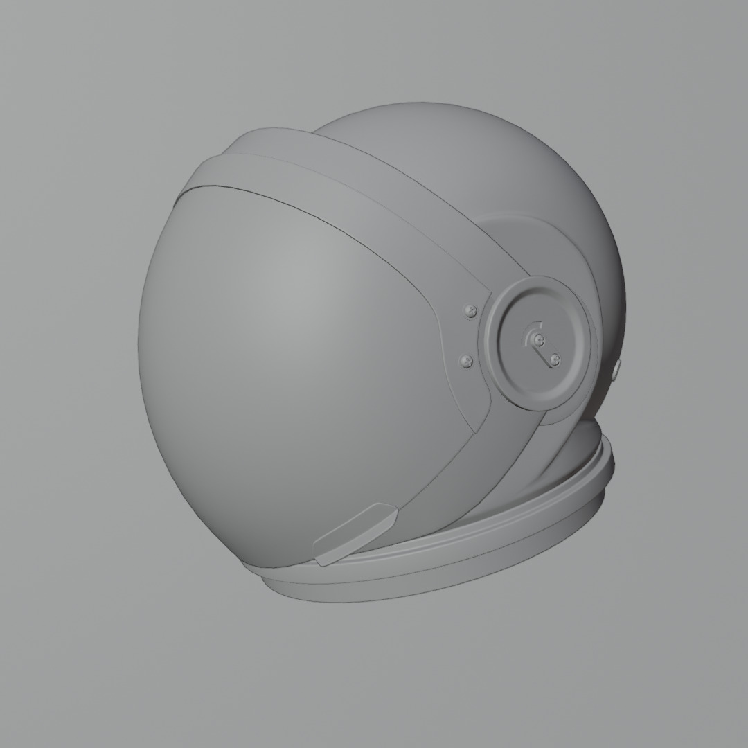 Astronaut Space Helmet - High-Quality 3D Model 3D model_7