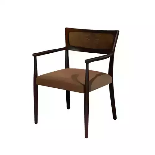 Japandi Brown Dining Chair - Wooden
