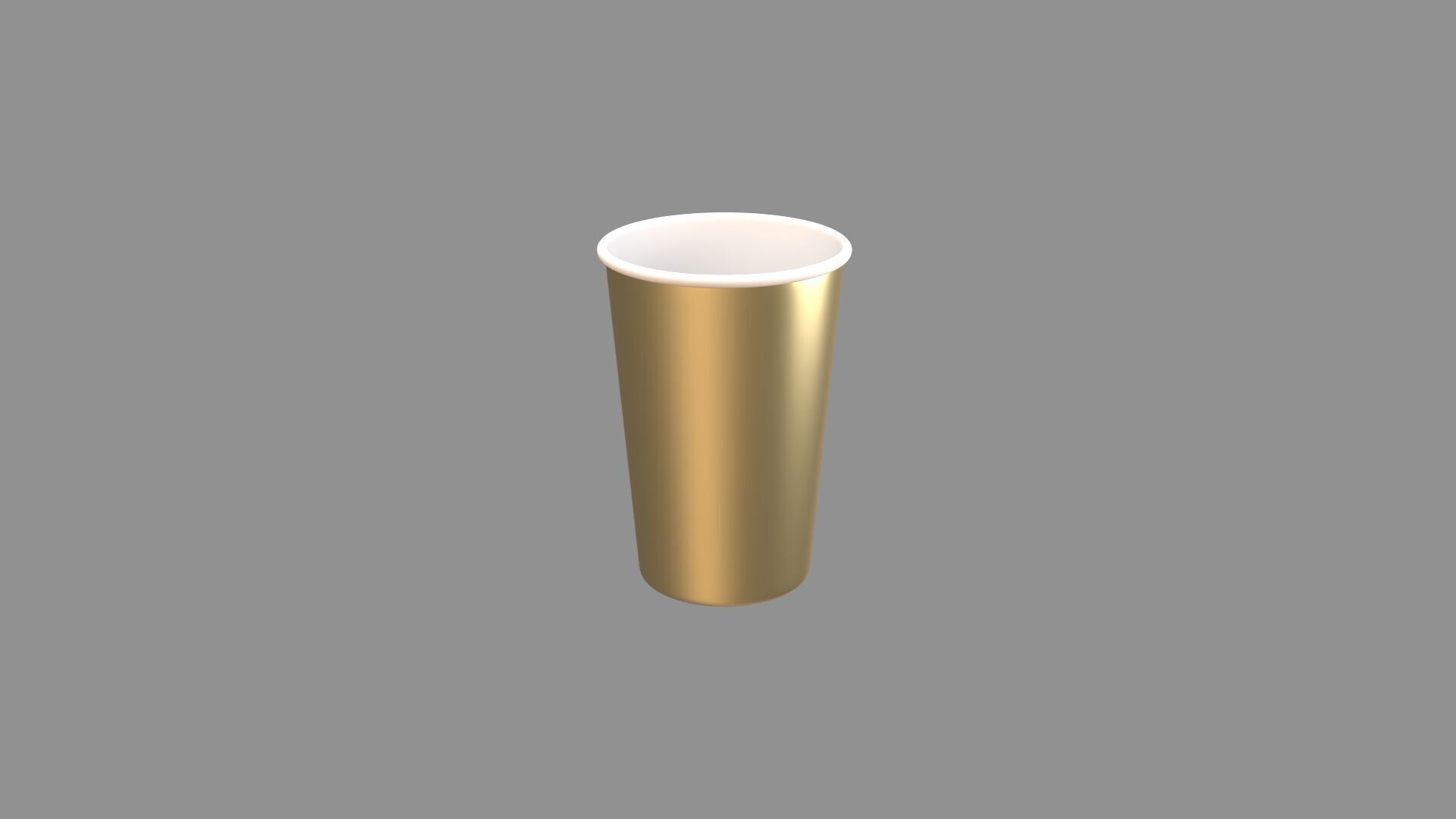 paper cup golden 3D model_3