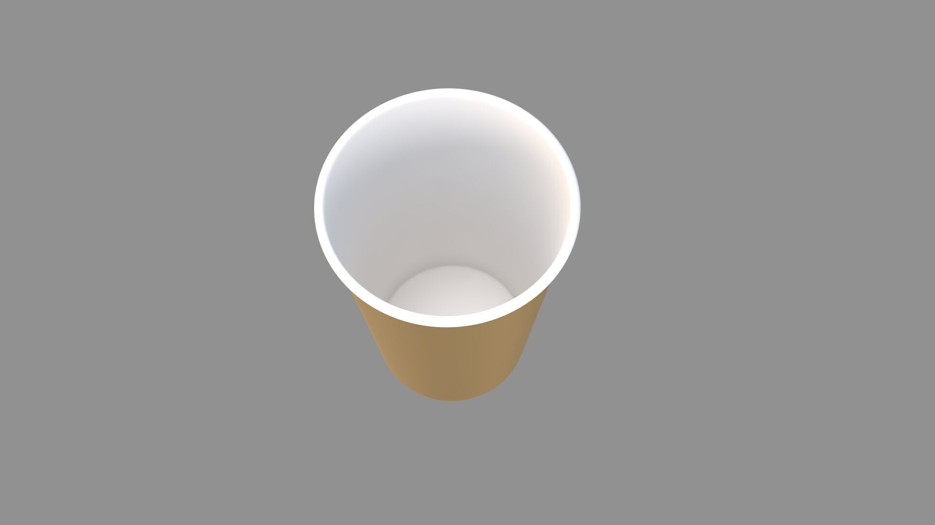 paper cup golden 3D model_4
