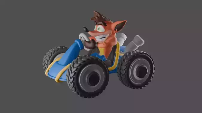 Crash Bandicoot Kart 3D print model