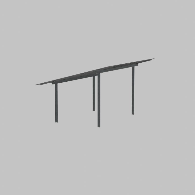 Solar module version 2 width 7260mm tilt angle 15 degrees Low-poly 3D model_45