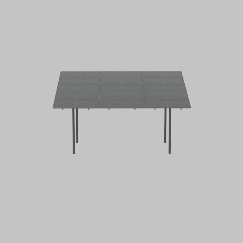 Solar module version 2 width 7260mm tilt angle 15 degrees Low-poly 3D model_38