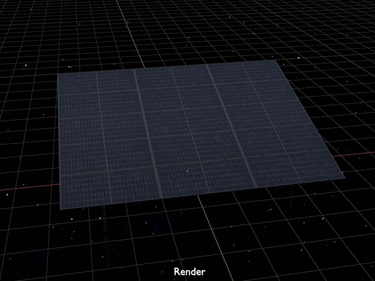 Solar module version 2 width 7260mm tilt angle 15 degrees Low-poly 3D model_17