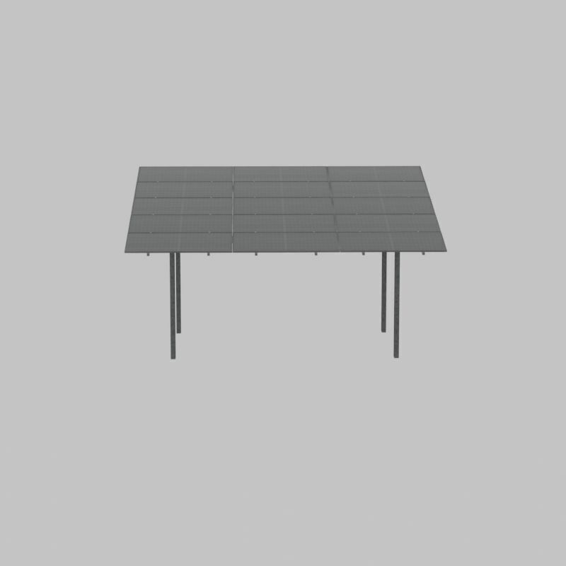 Solar module version 2 width 7260mm tilt angle 15 degrees Low-poly 3D model_21