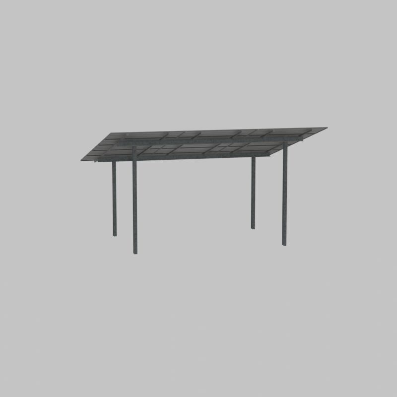 Solar module version 2 width 7260mm tilt angle 15 degrees Low-poly 3D model_24