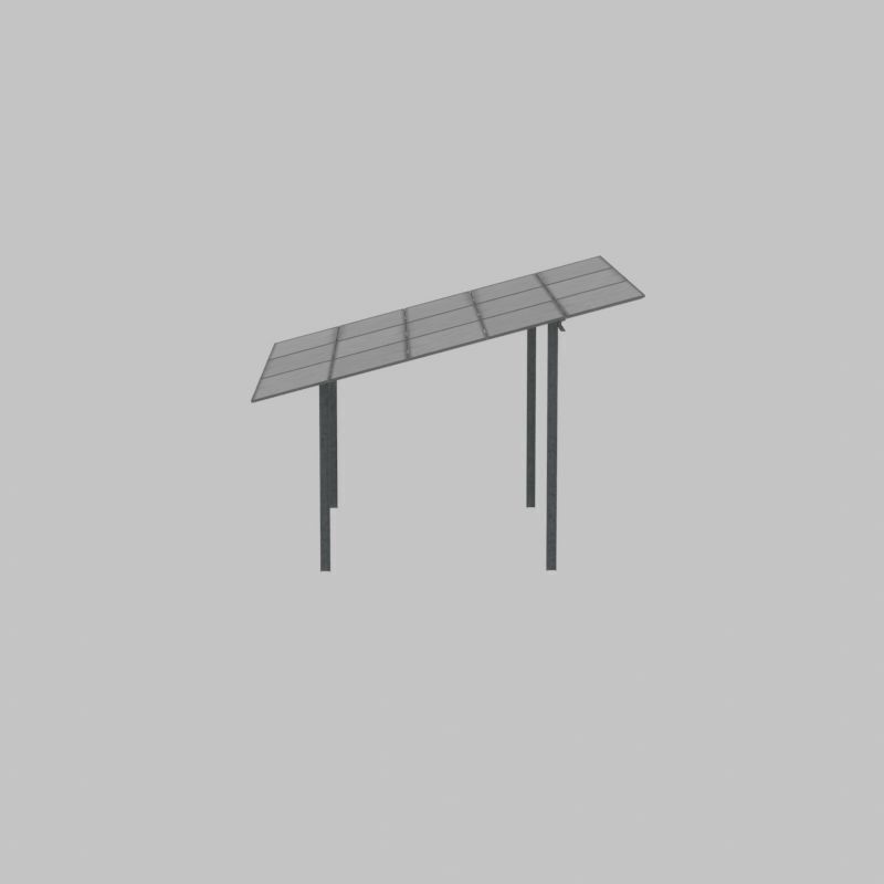 Solar module version 2 width 7260mm tilt angle 15 degrees Low-poly 3D model_43