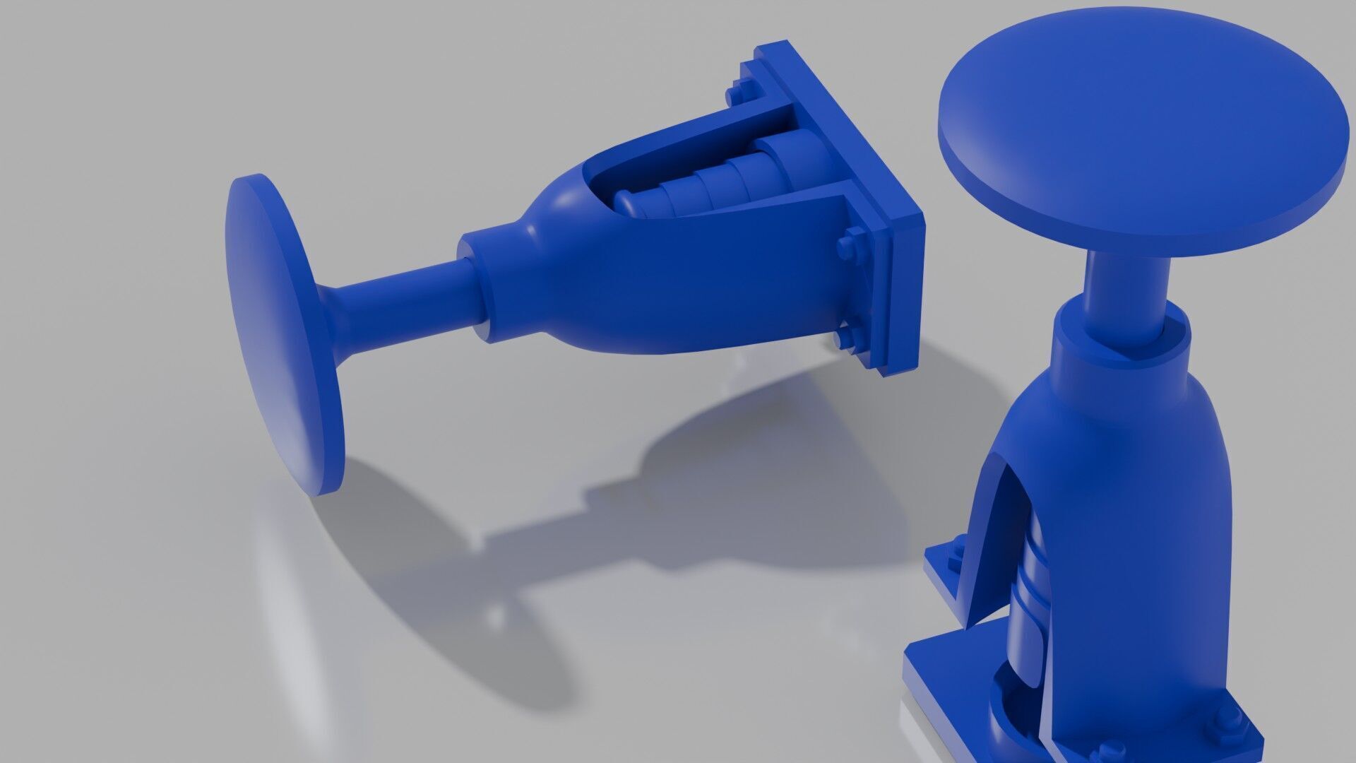 Train rod buffer with spiral spring 3D print model_3