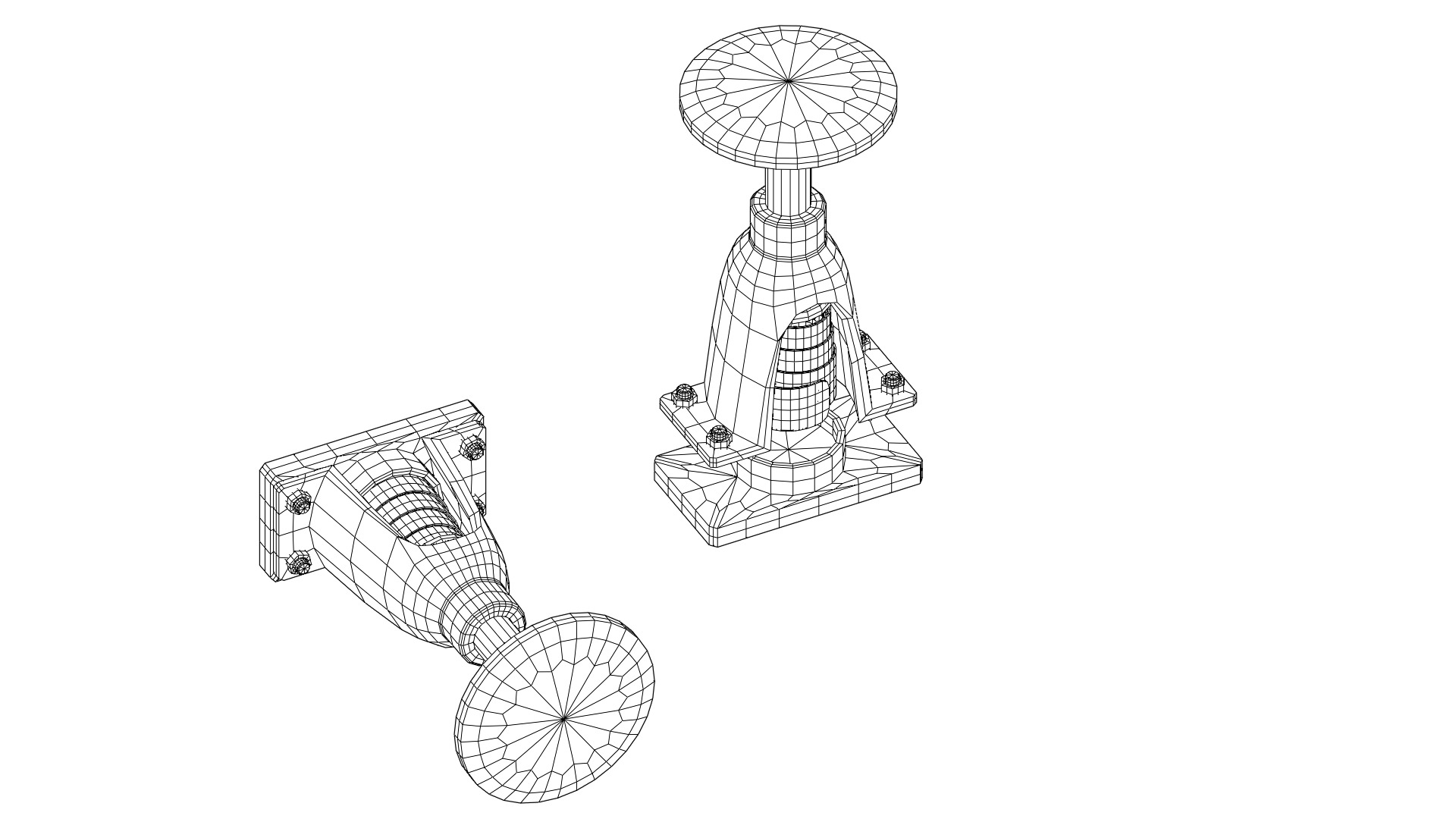 Train rod buffer with spiral spring 3D print model_7