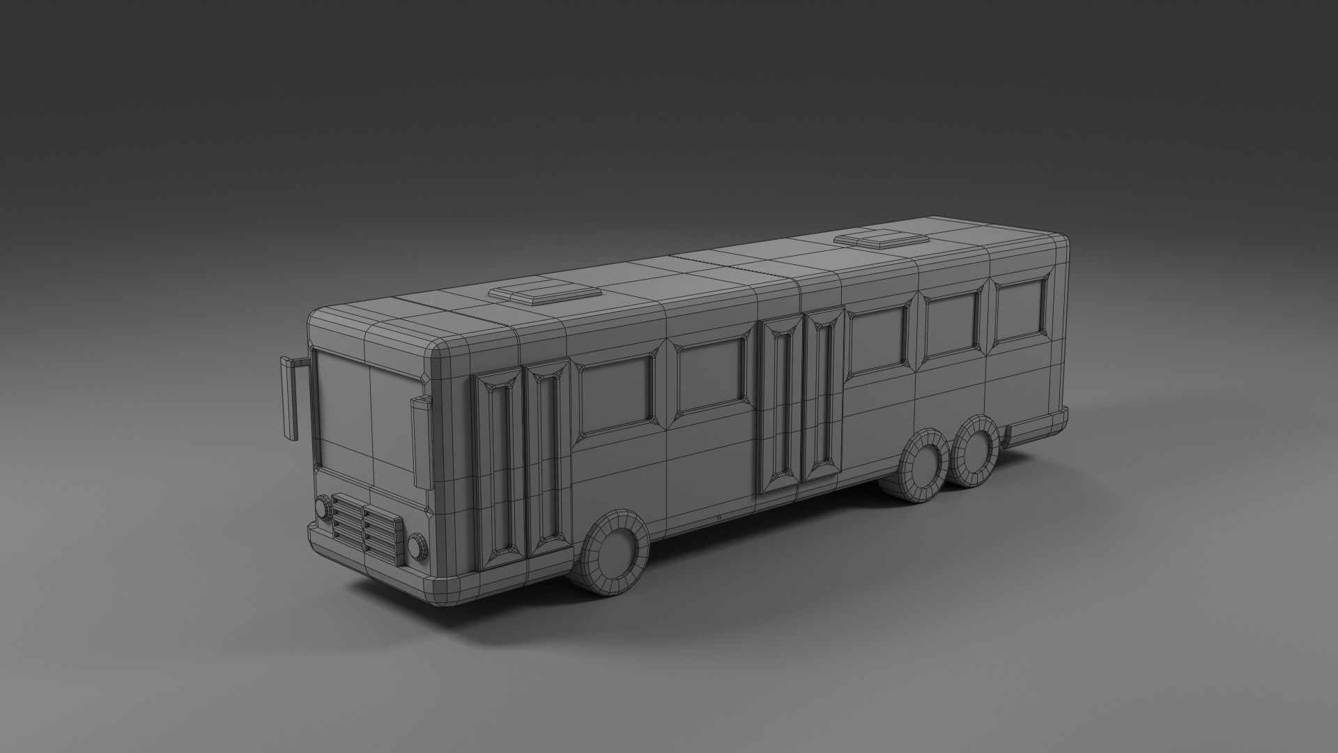 Low Poly Bus Free low-poly 3D model_5