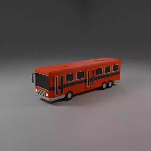 Low Poly Bus Free low-poly 3D model