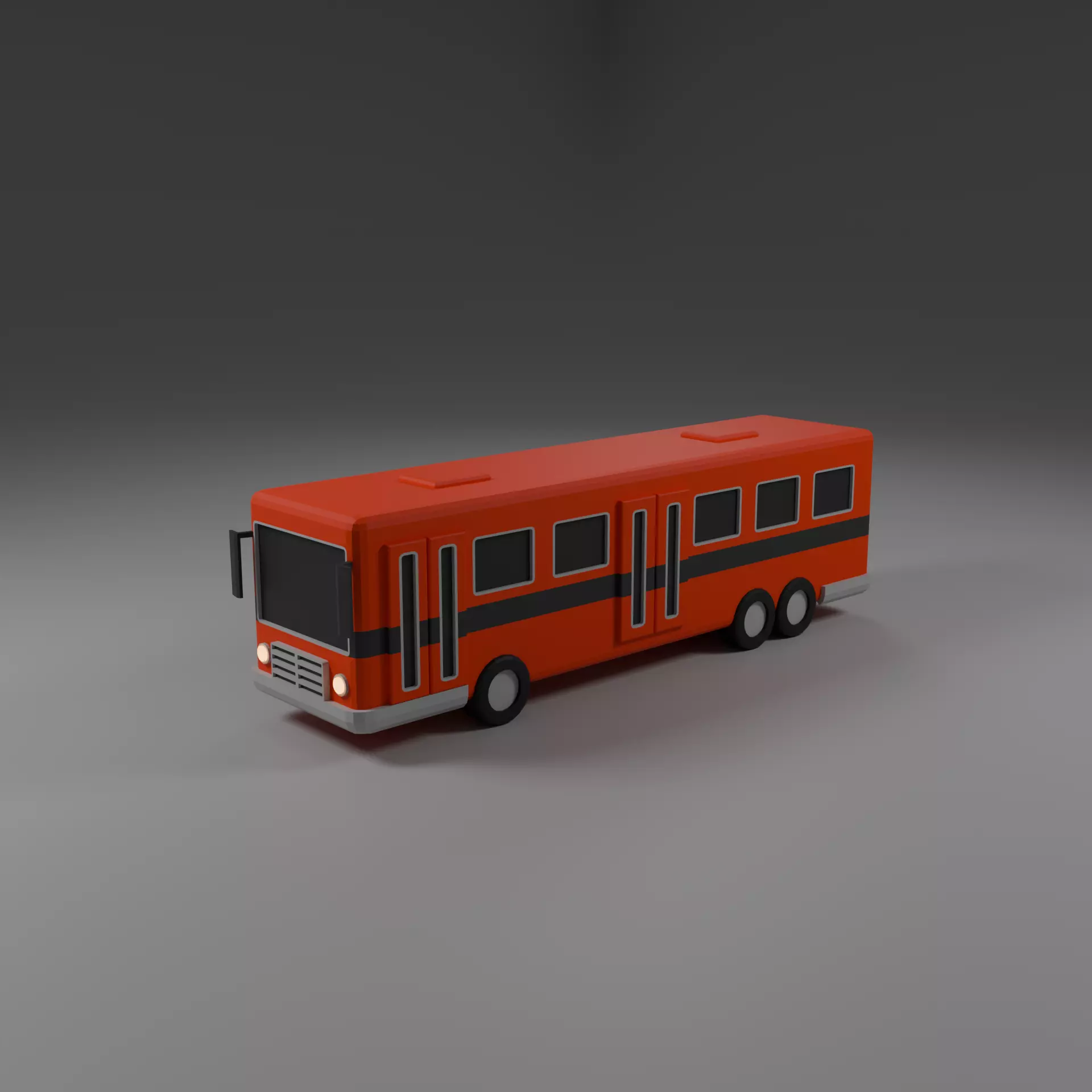 Low Poly Bus Free low-poly 3D model_0