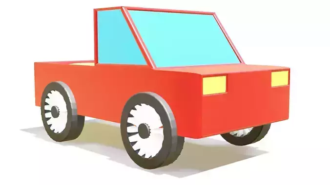 Cartoon Car Truck Low poly model
