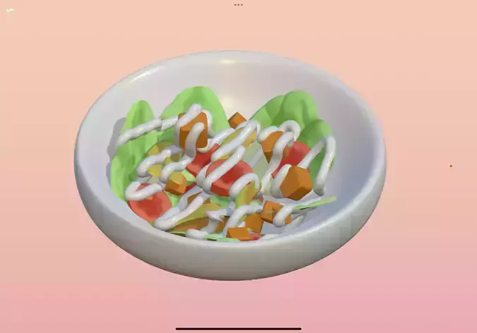 cartoon salad