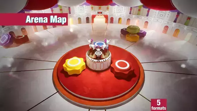 Stylized Squid Game Arena Mingle Carousel Map Low-poly 3D model